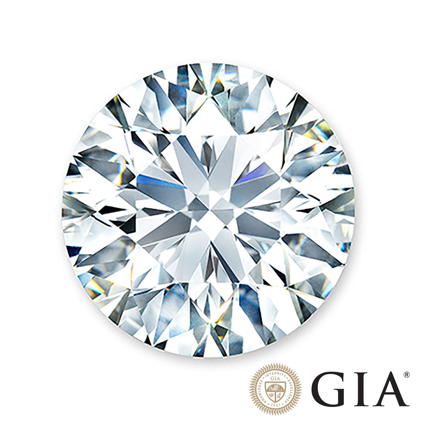 0.75 carat, ideal center diamond with GIA certification.